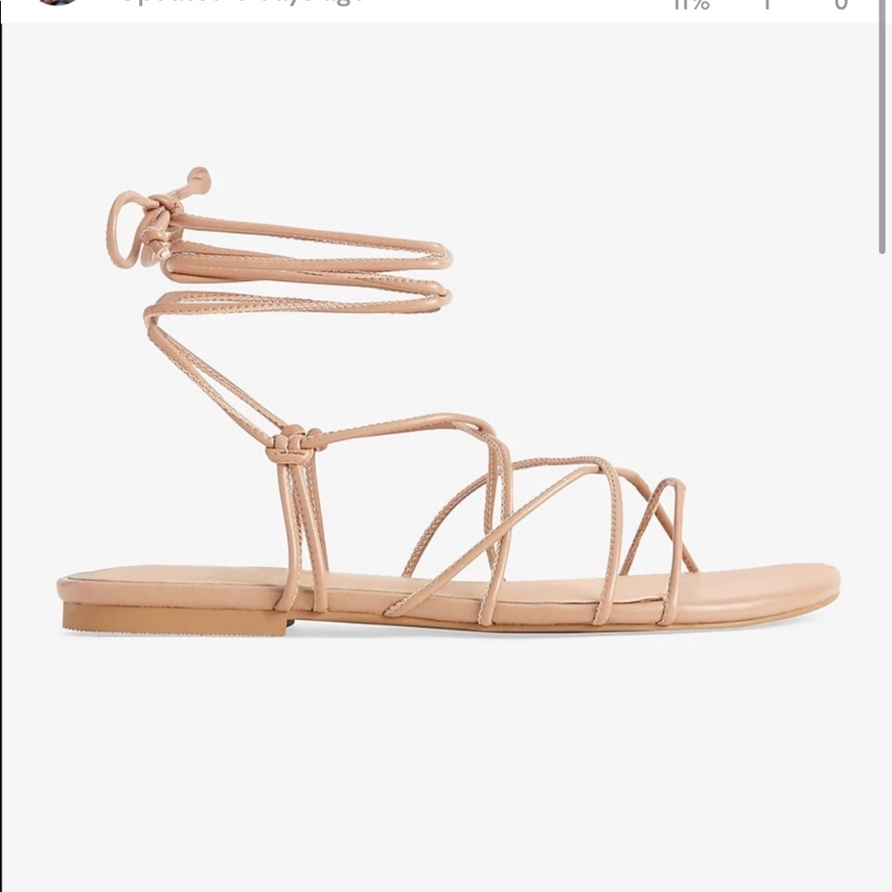 EXPRESS lace up nude sandal